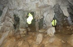 Formations within the cave